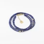 Bracelet multi-rangs lapis lazuli en acier - Zag Bijoux