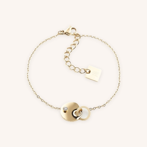 Bracelet union en acier jaune - Zag Bijoux