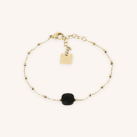 Bracelet Anty noir acier or - Zag Bijoux