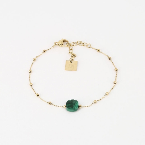 Bracelet Anty vert acier or - Zag Bijoux