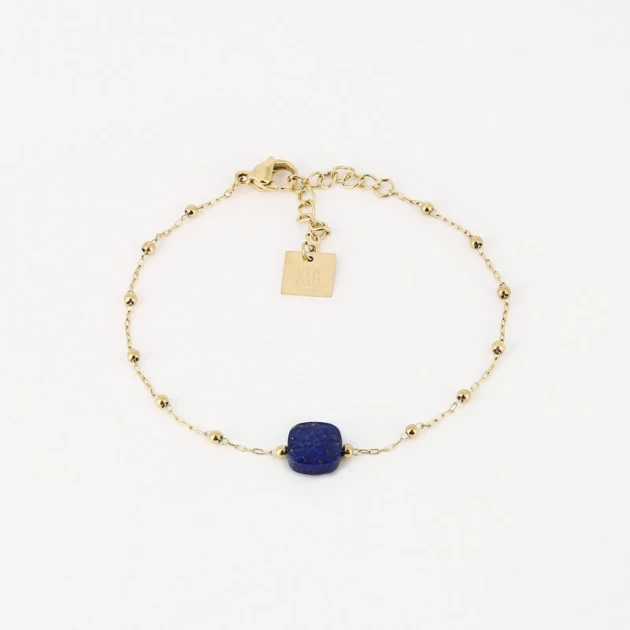 Bracelet Anty bleu acier or...