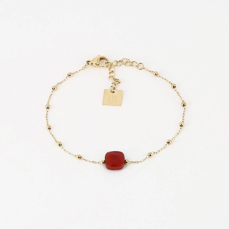 Anty red steel gold bracelet - Zag Bijoux