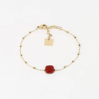 Anty red steel gold bracelet - Zag Bijoux