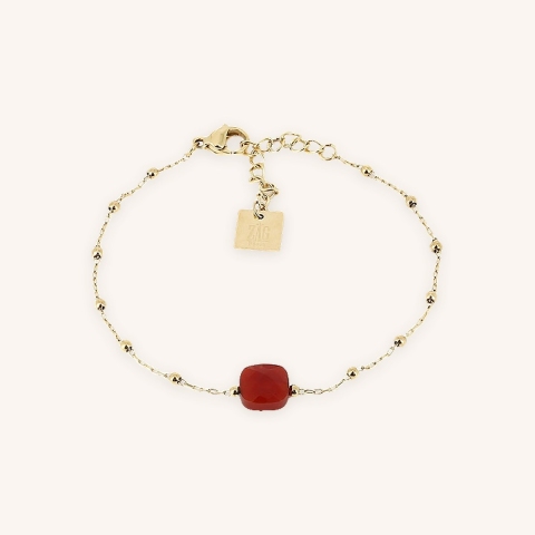 Anty red steel gold bracelet - Zag Bijoux