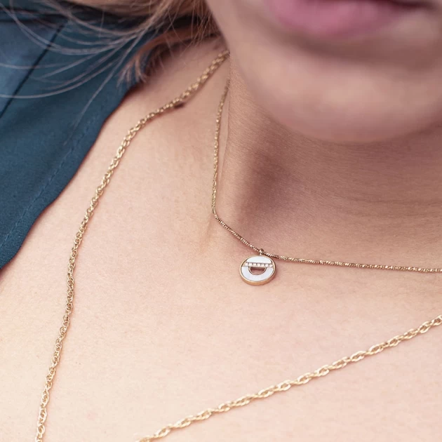 Collier Anhour acier or - Zag Bijoux