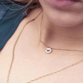 Anhour steel gold necklace - Zag Bijoux