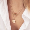 Collier Happiness en acier or jaune - Zag Bijoux