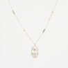 Collier Khamsa en acier or jaune - Zag Bijoux