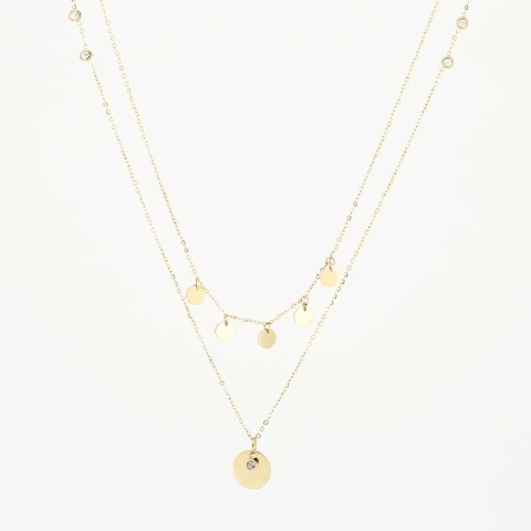 Collier Mélie en acier jaune - Zag Bijoux