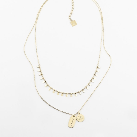 Collier Luc en acier jaune - Zag Bijoux