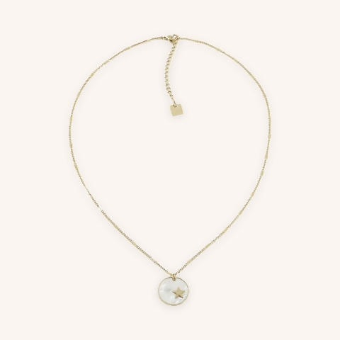 Pastille pearly gold necklace - Zag Bijoux