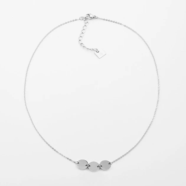 Pastilles silver necklace -...