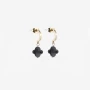 Velasquez onyx gold steel earrings - Zag bijoux