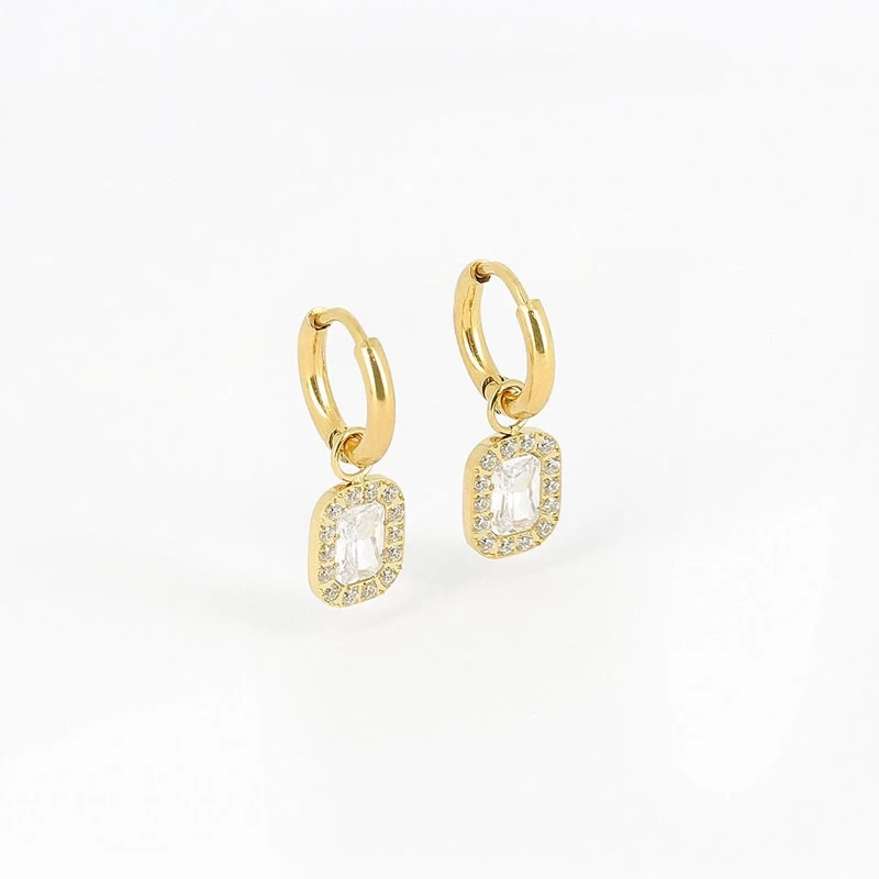 Nikki gold steel earrings - Zag bijoux