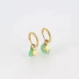 Green onyx compass hoop earrings - Zag Bijoux