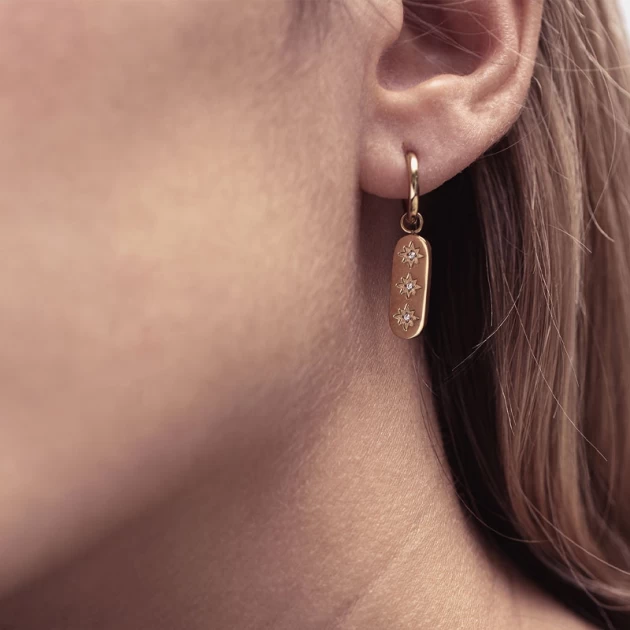 Alena gold hoop earrings -...