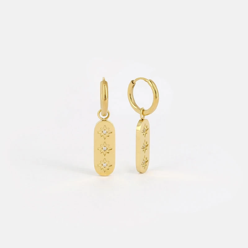 Alena gold hoop earrings - Zag Bijoux