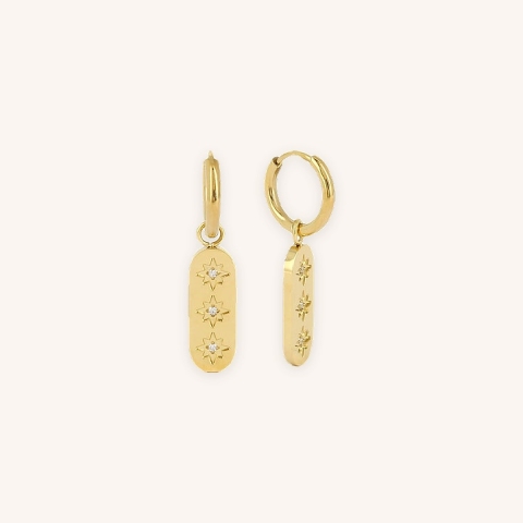 Alena gold hoop earrings - Zag Bijoux