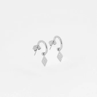 Melina silver hoop earrings - Zag Bijoux