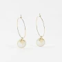 Polar hoop earrings in gold steel - Zag Bijoux