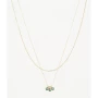 Alta malachite gold necklace in stainless steel - Zag bijoux