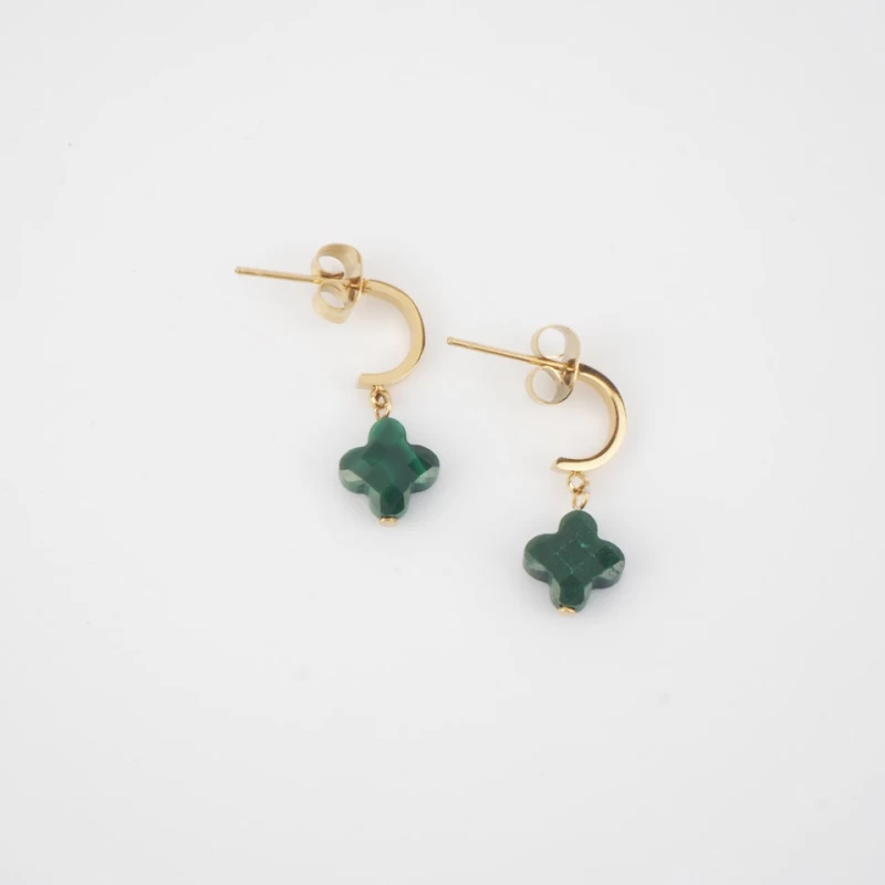 Green gold Velasquez earrings - Zag Bijoux