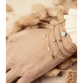 Velasquez turquoise bracelet in steel - Zag Bijoux