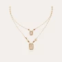 Gold Enamel Totem Scapular Necklace - Gas bijoux