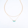 Collier Maddy doré pierre turquoise - Zag bijoux