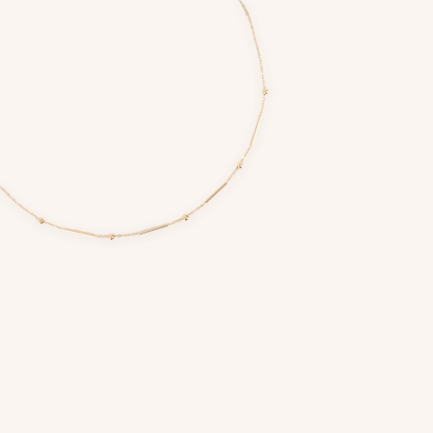 Collier Amélia en acier inoxydable doré - Zag bijoux