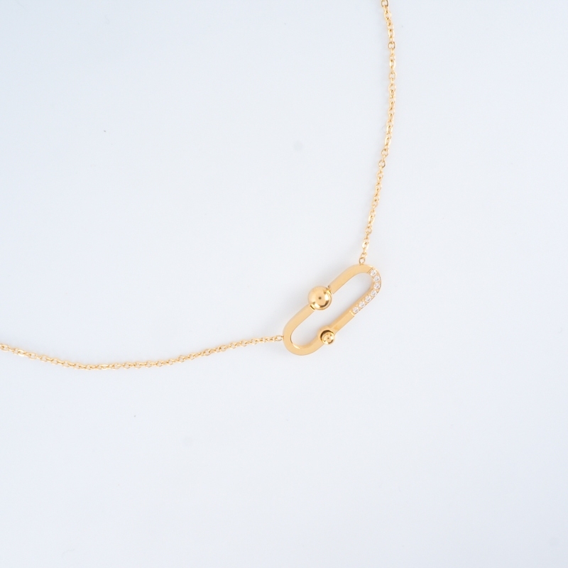Collier Ellie en acier doré - Zag bijoux