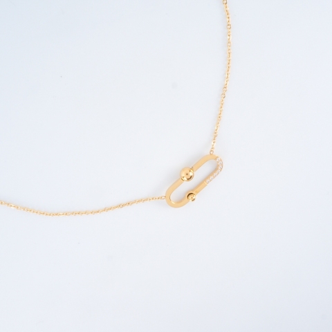 Collier Ellie en acier doré - Zag bijoux