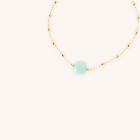 Bracelet Anty amazonite acier or - Zag Bijoux