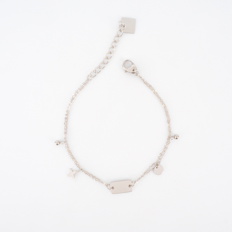 Steel chain charm bracelet - Zag Bijoux