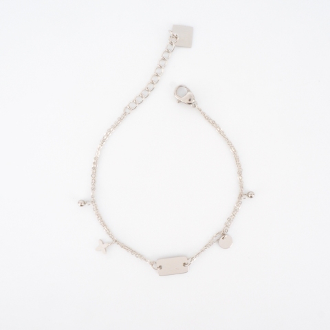 Bracelet breloques chaine acier - Zag Bijoux