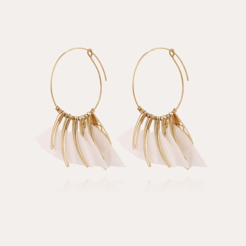 Marly Rose pale gold hoop earrings - Gas bijoux
