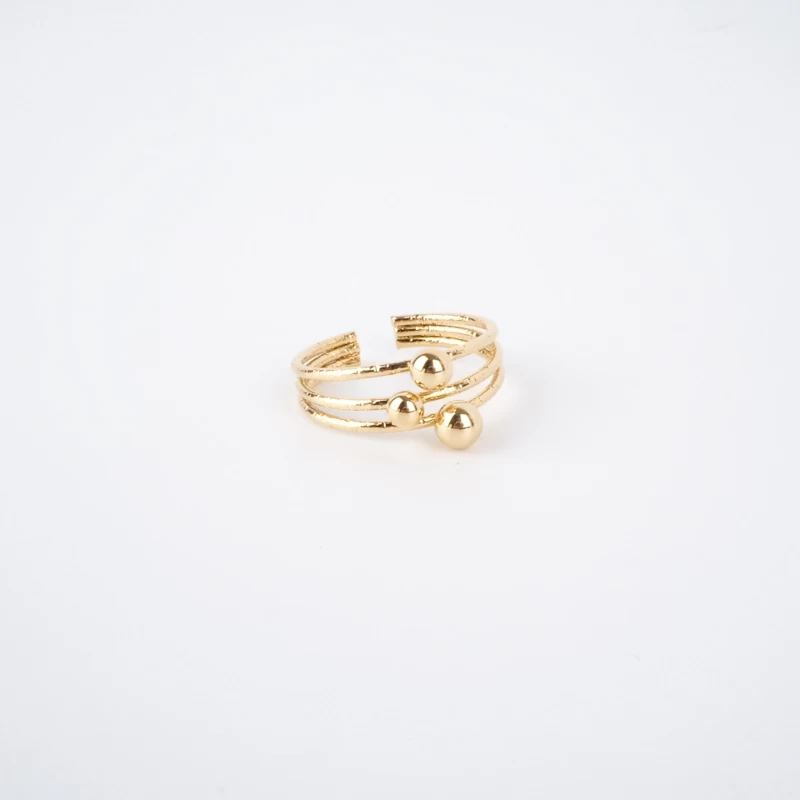 Adjustable ring in gold stainless steel - Zag bijoux