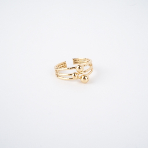 Adjustable ring in gold stainless steel - Zag bijoux
