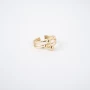 Adjustable ring in gold stainless steel - Zag bijoux