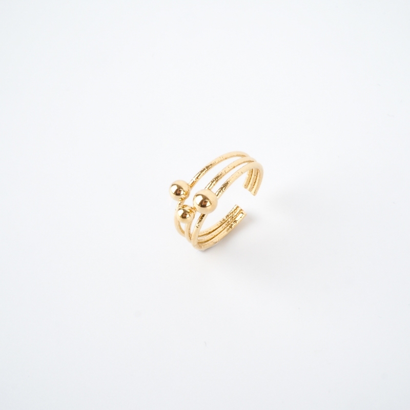 Adjustable ring in gold stainless steel - Zag bijoux