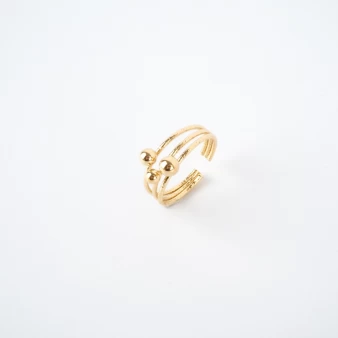 Adjustable ring in gold stainless steel - Zag bijoux