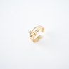 Adjustable ring in gold stainless steel - Zag bijoux