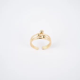 Adjustable ring in gold stainless steel - Zag bijoux