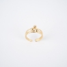 Bague ajustable en acier inoxydable doré - Zag bijoux