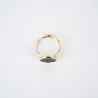 Laora Black Onyx ring in gold stainless steel - Zag bijoux