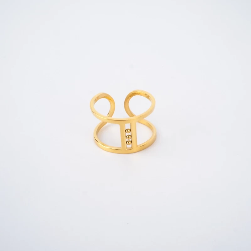 Zuzanna adjustable ring in gold stainless steel - Zag bijoux