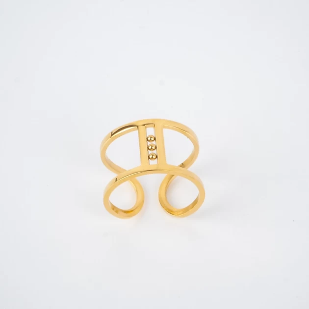 Zuzanna adjustable ring in gold stainless steel - Zag bijoux