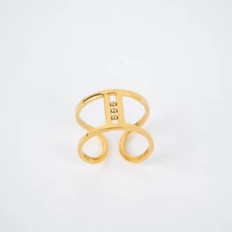 Zuzanna adjustable ring in gold stainless steel - Zag bijoux