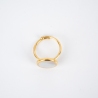 Adjustable mother-of-pearl ring in gold stainless steel - Zag bijoux
