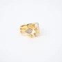 Janelle mother-of-pearl ring in gold stainless steel - Zag bijoux